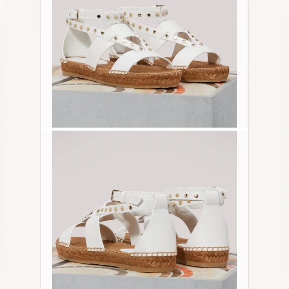 Jimmy Choo Denise Espadrille Sandals Flats size 36 (6) new no box